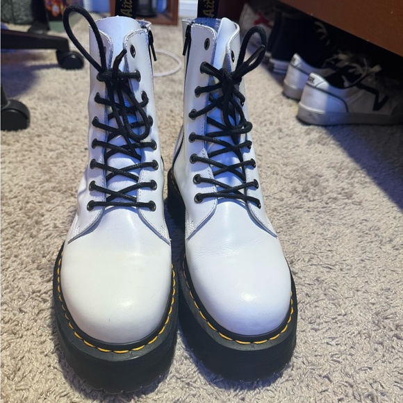 Dr. Martens Jadon Platform White Boots - Picture 3 of 3